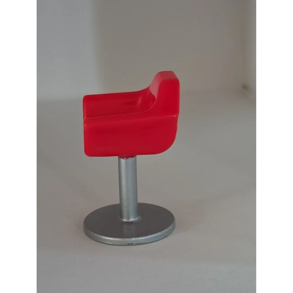 Mattel Polly Pocket Red Chair/Stool Mall Replacement Piece.